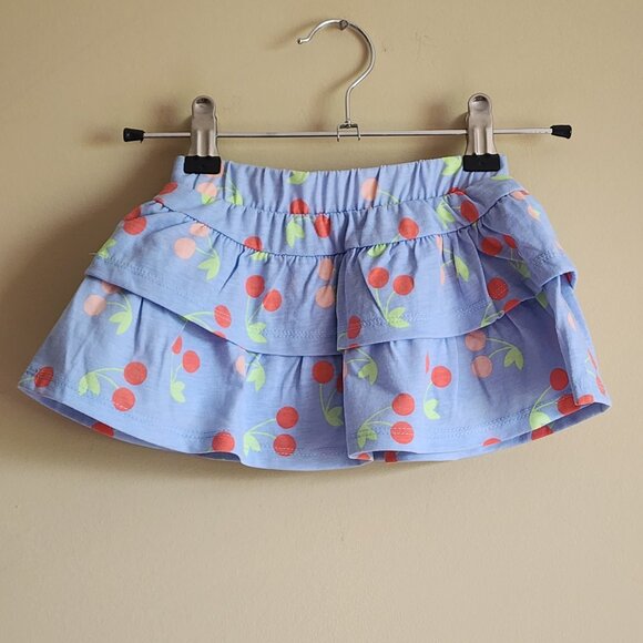 Falls Creek Toddler Girls Cherries Skirt With Attached Blue Shorts 12 Months NWT - Picture 3 of 5